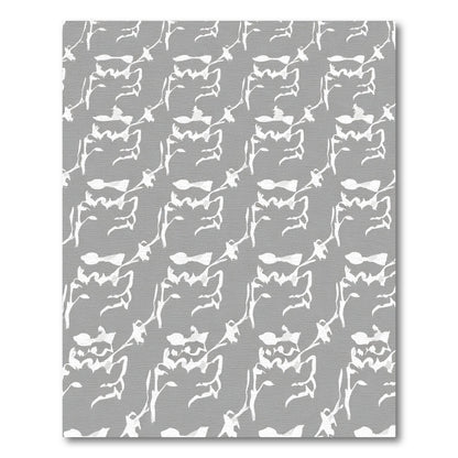 White Ink Wash Floral Garden Rug