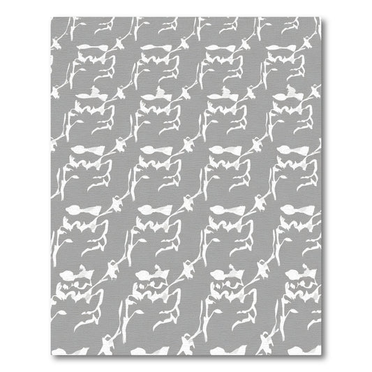 White Ink Wash Floral Garden Rug
