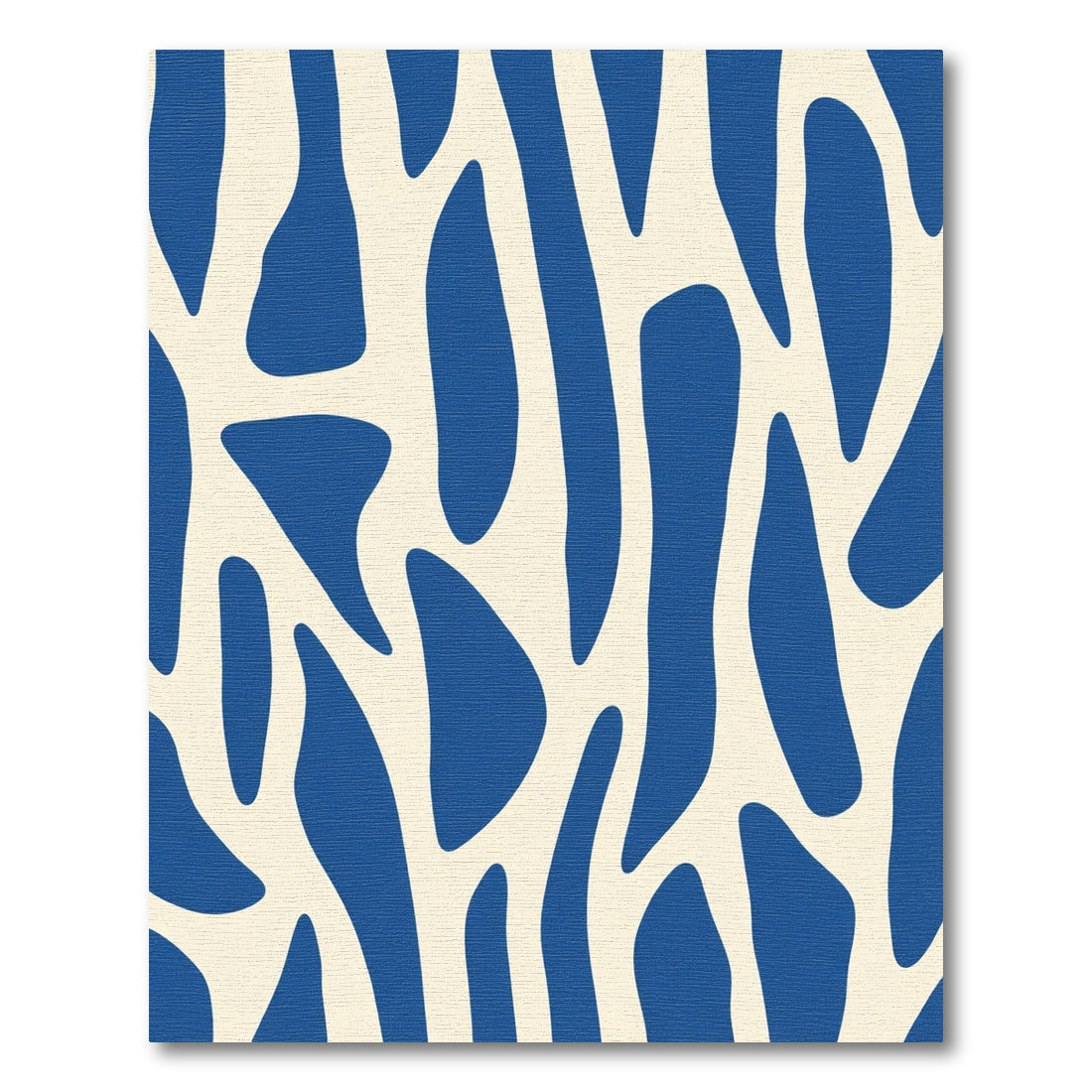 Abstract Blue Organic Flowing Forms Rug