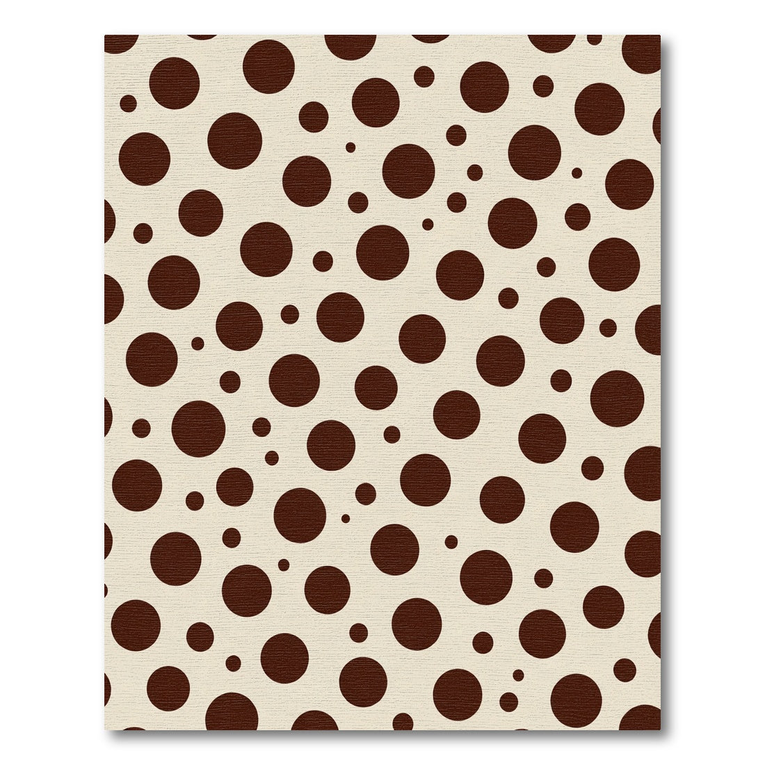 Creamy Brown Polka Dot Scatter Rug