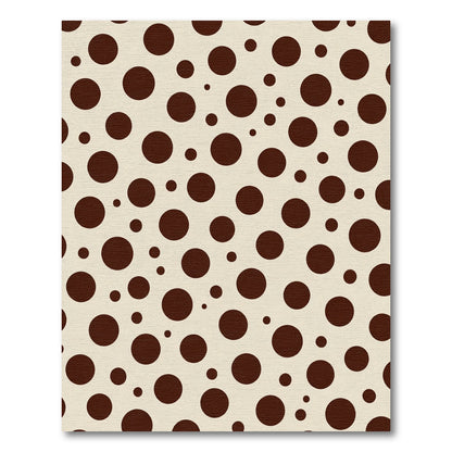 Creamy Brown Polka Dot Scatter Rug