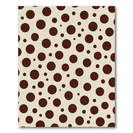 Creamy Brown Polka Dot Scatter Rug