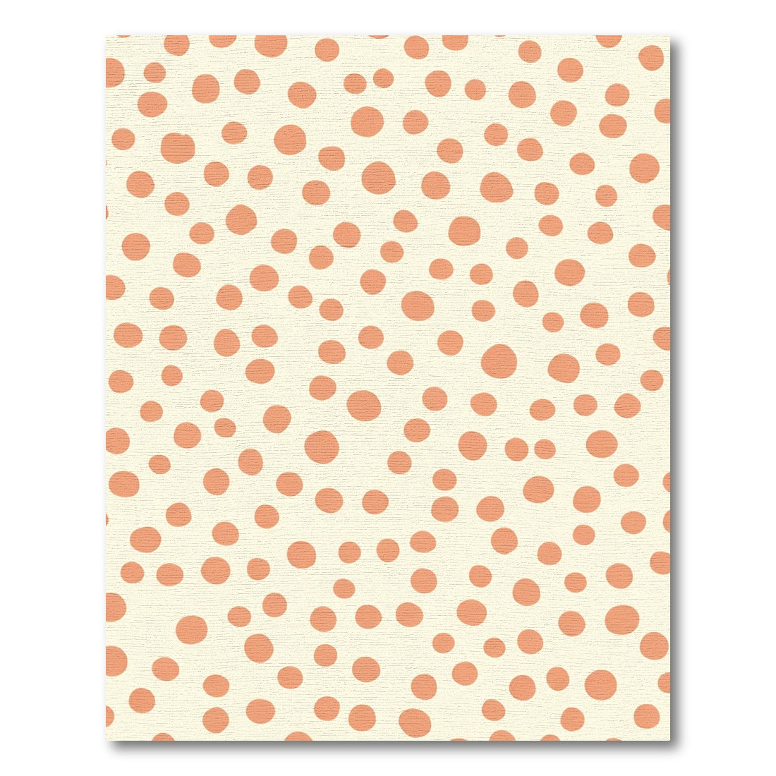 Coral Dots Scattered Cream Field Rug
