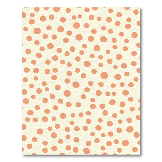 Coral Dots Scattered Cream Field Rug