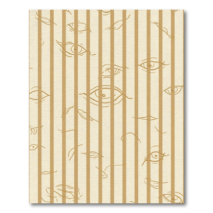 Golden Eye Stripe Abstract Rug