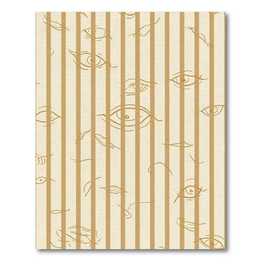Golden Eye Stripe Abstract Rug