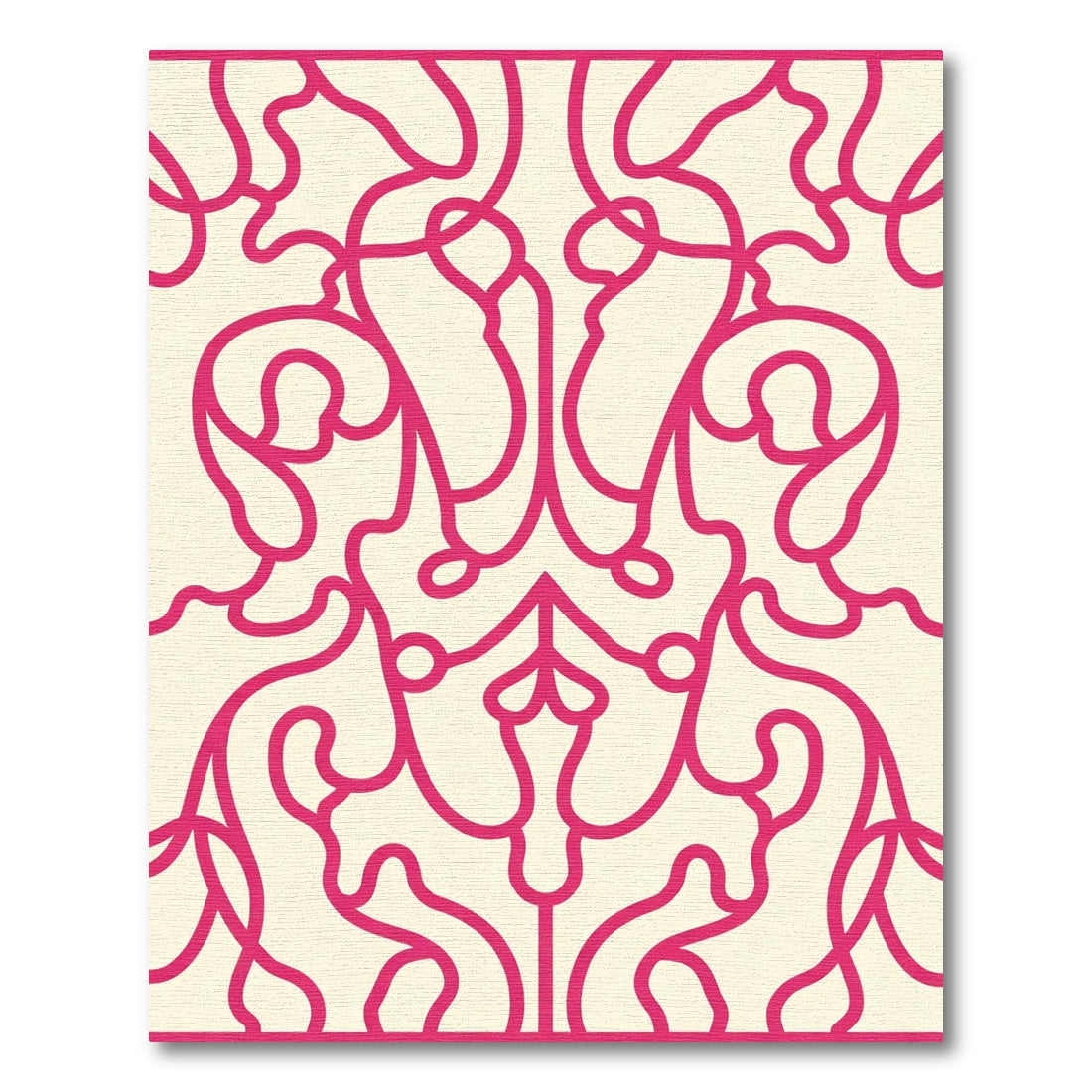 Crimson Swirl Vine Medallion Rug