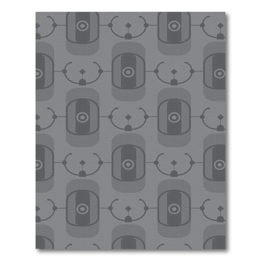 Grey Geometric Modern Area Rug