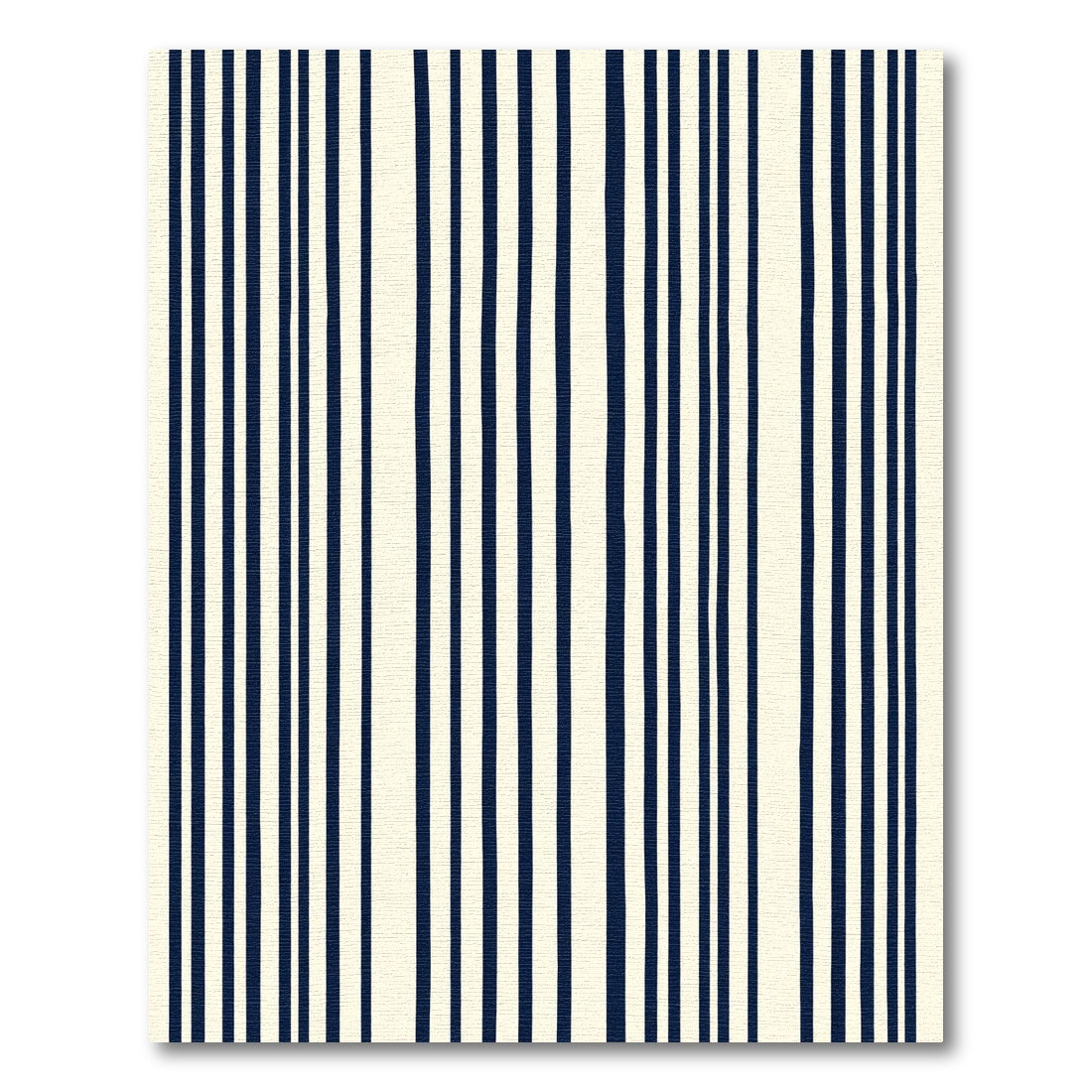 Navy Cream Vertical Stripe Accent Rug