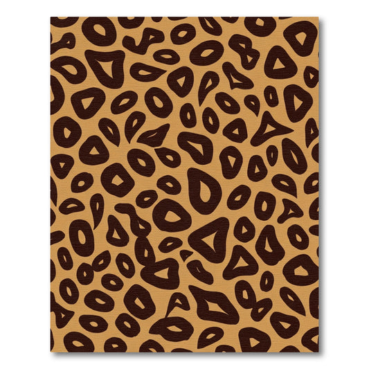 Golden Brown Wild Animal Spots Rug