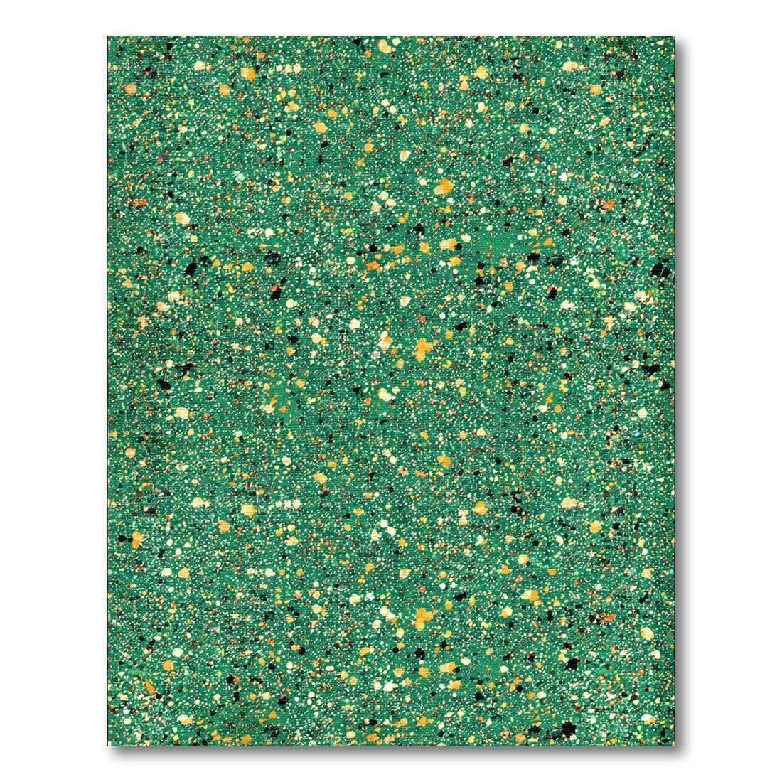 Green Speckled Abstract Area Rug