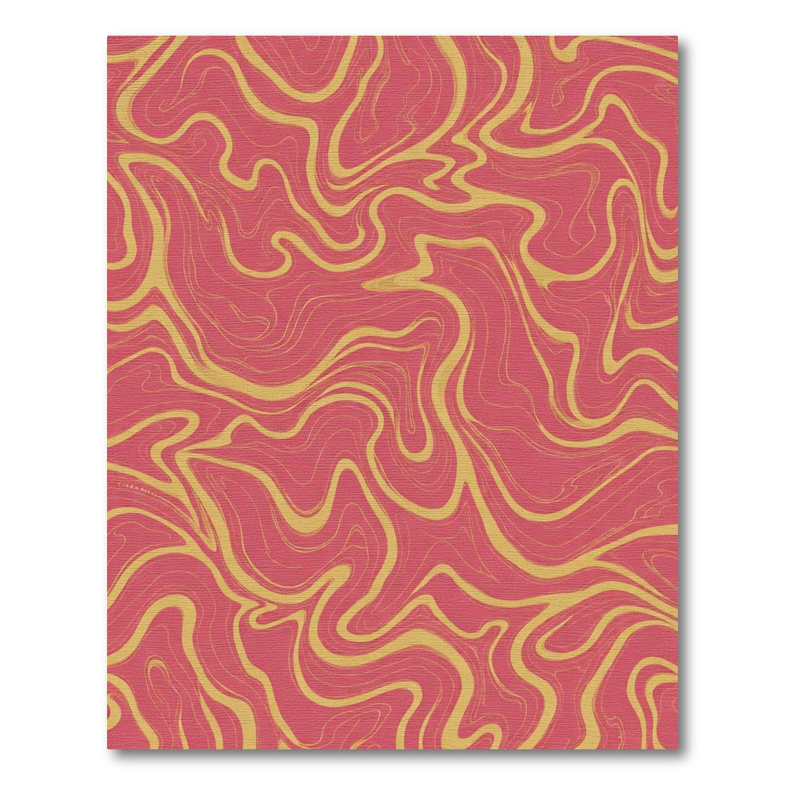 Crimson Gold Swirl Marble Rug