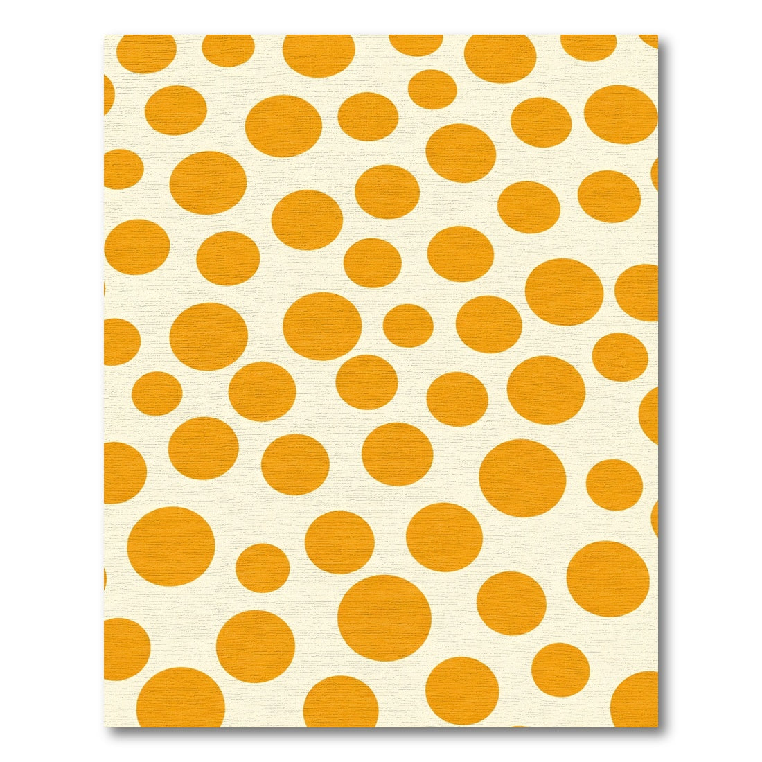 Orange Circles Polka Dot Background Rug