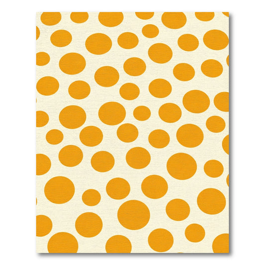 Orange Circles Polka Dot Background Rug