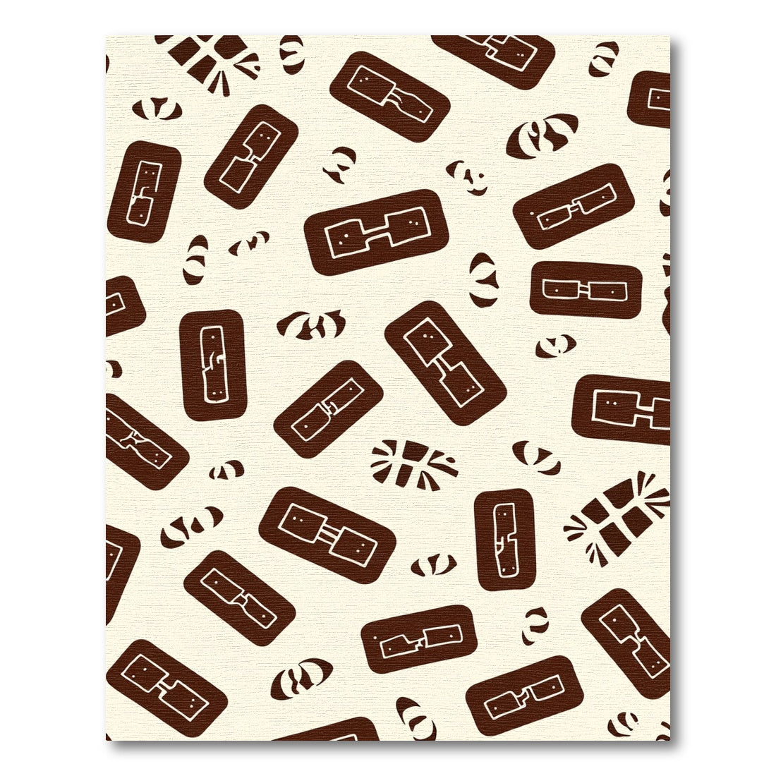 Brown Rectangles Abstract Composition Rug