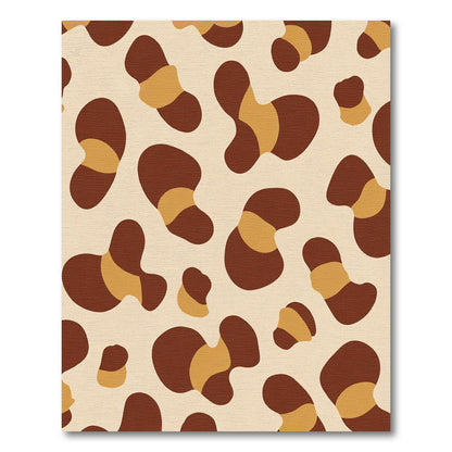 Brown And Tan Blob Shapes Rug