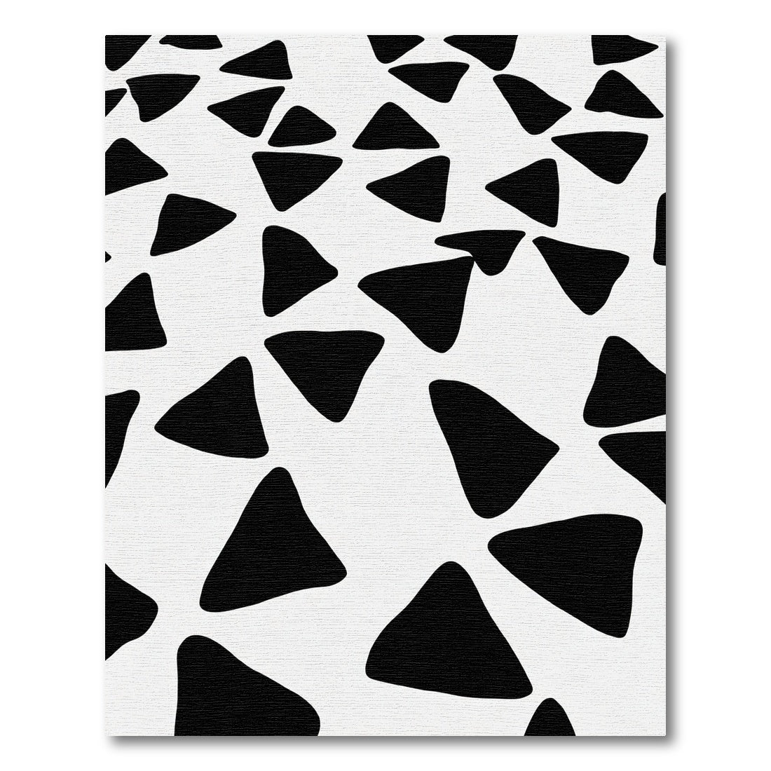 Black Organic Triangle Scattered Rug