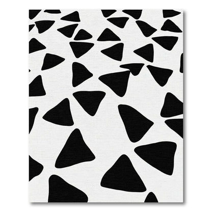 Black Organic Triangle Scattered Rug