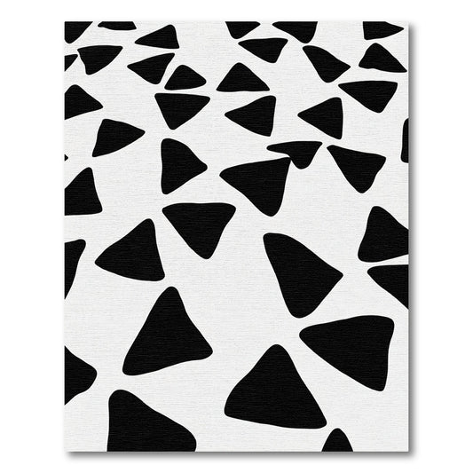 Black Organic Triangle Scattered Rug