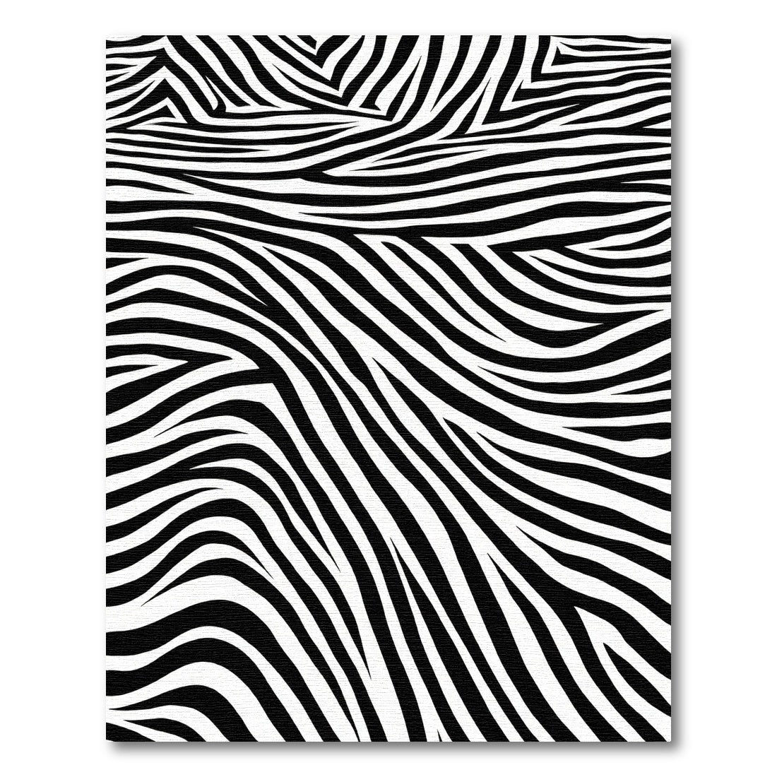 Bold Black White Swirling Zebra Stripes Rug