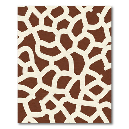 Brown Cream Giraffe Spots Rug