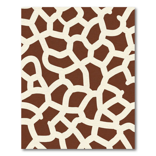Brown Cream Giraffe Spots Rug