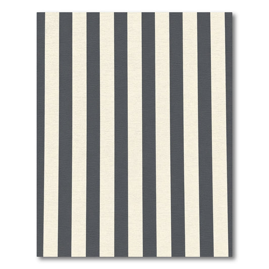 Classic Navy and Cream Striped Rug