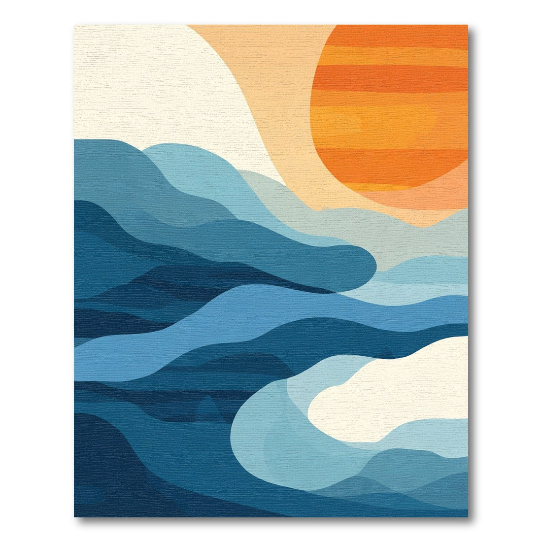 Oceanic Waves Sunset Serenity Rug