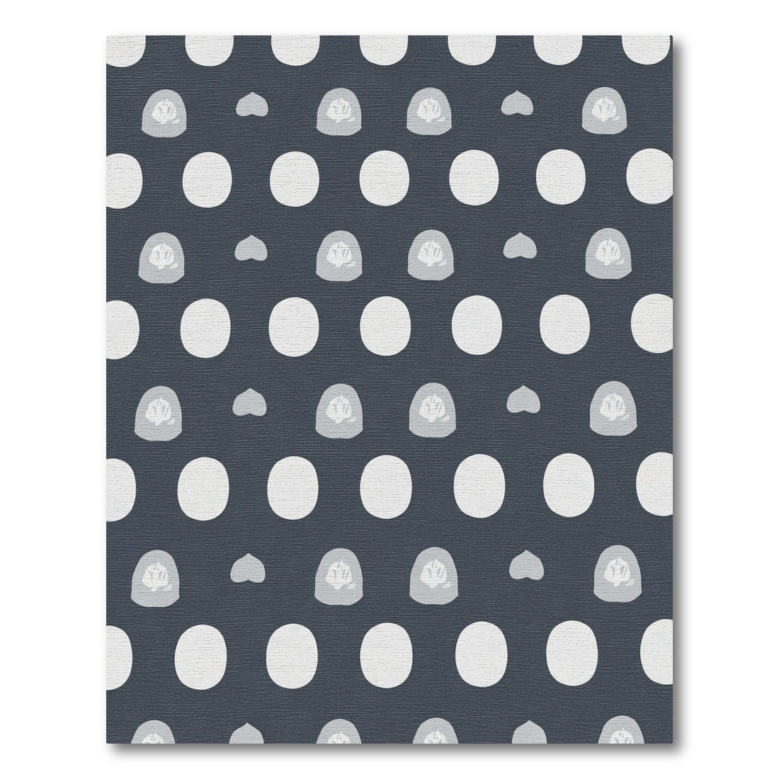 Gray White Circles Abstract Objects Rug