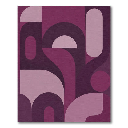 Abstract Area Purple Abstract Geometric Area Rug