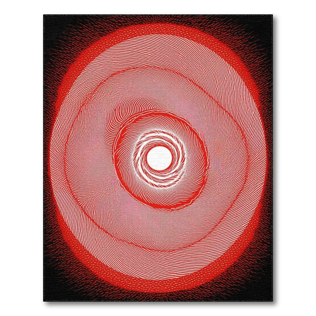 Red Vortex Geometric Area Rug