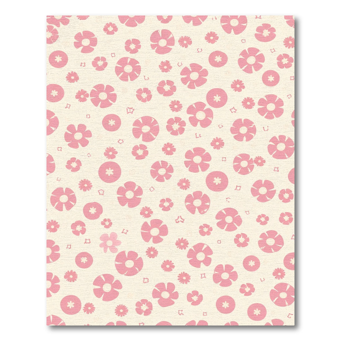 Sweet Pink Floral Blossom Scattered Rug