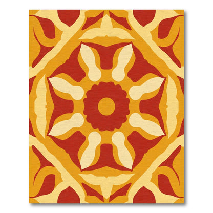 Terra Cotta Floral Medallion Rug