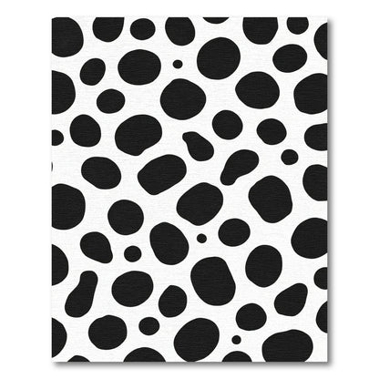Black White Organic Spot Rug