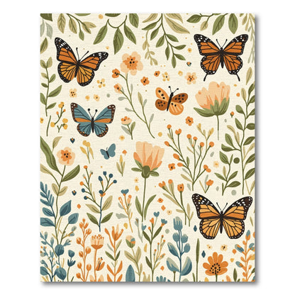 Whimsical Garden Butterfly Bloom Rug