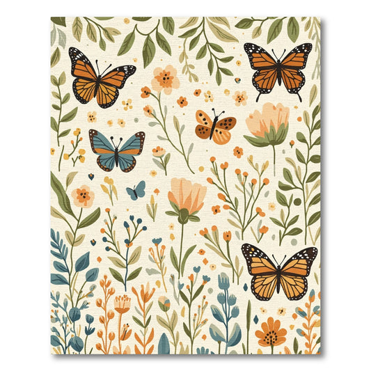 Whimsical Garden Butterfly Bloom Rug