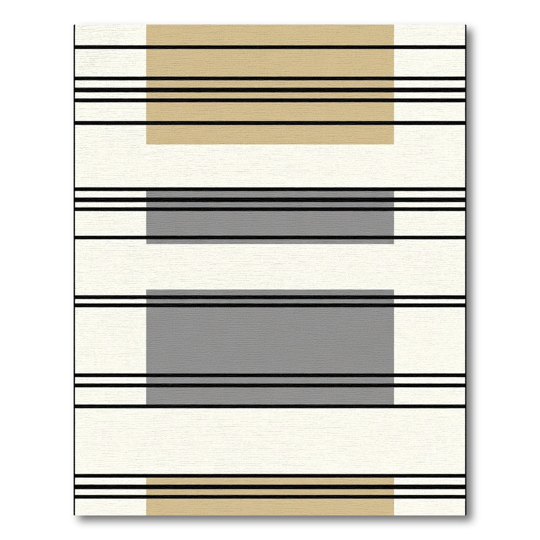 Abstract Tan Gray Grid Lines Rug