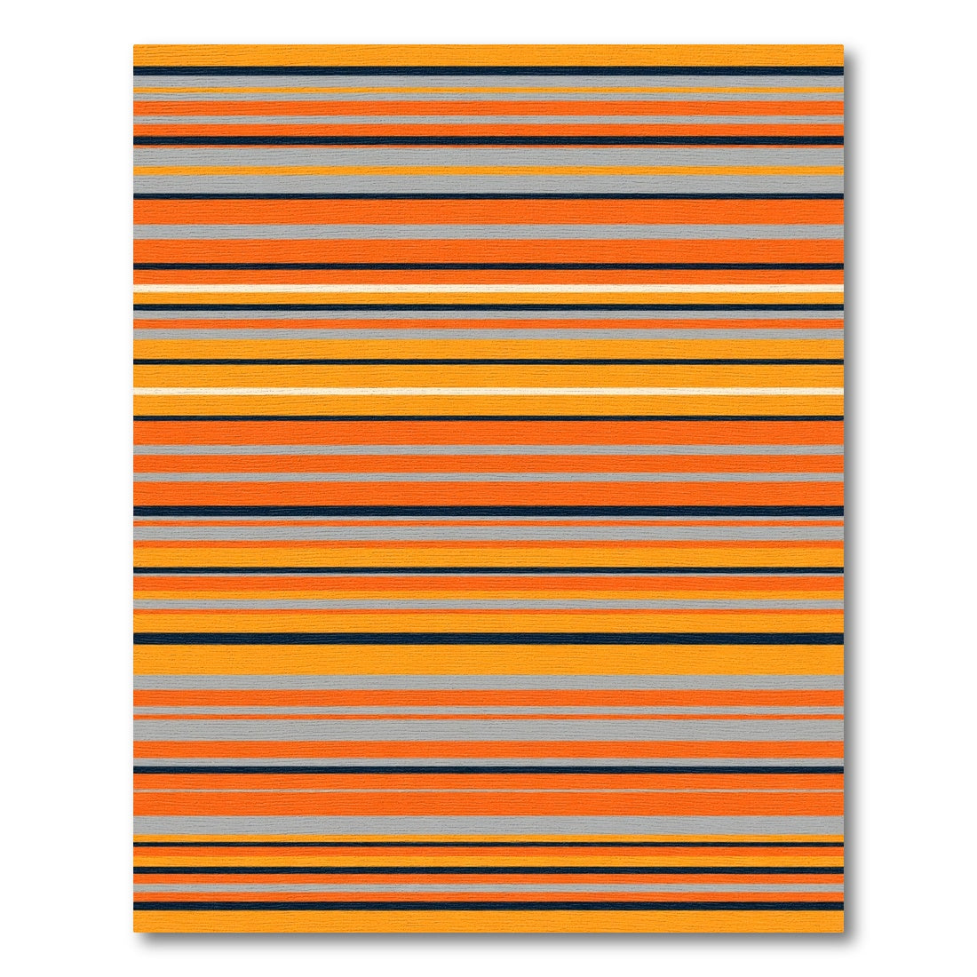 Orange Navy Gray Stripe Accents Rug