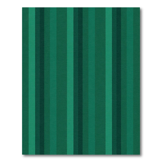 Deep Green Vertical Stripe Statement Rug
