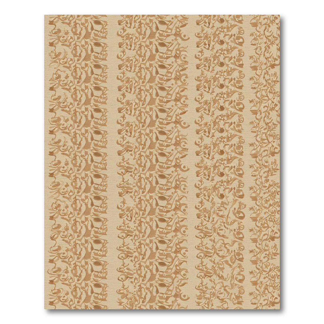Earthy Tones Abstract Vertical Stripe Rug