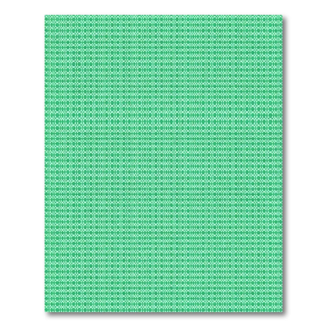 Bright Green Geometric Lattice Rug