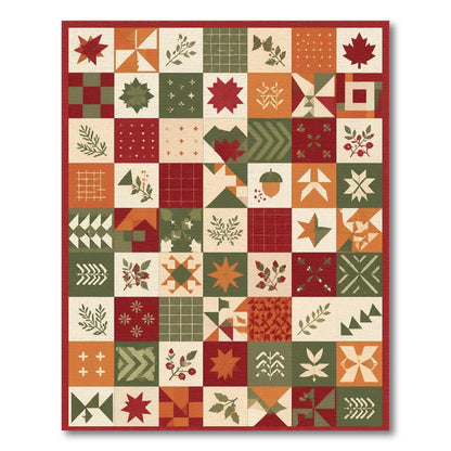 Autumn Patchwork Washable Area Rug