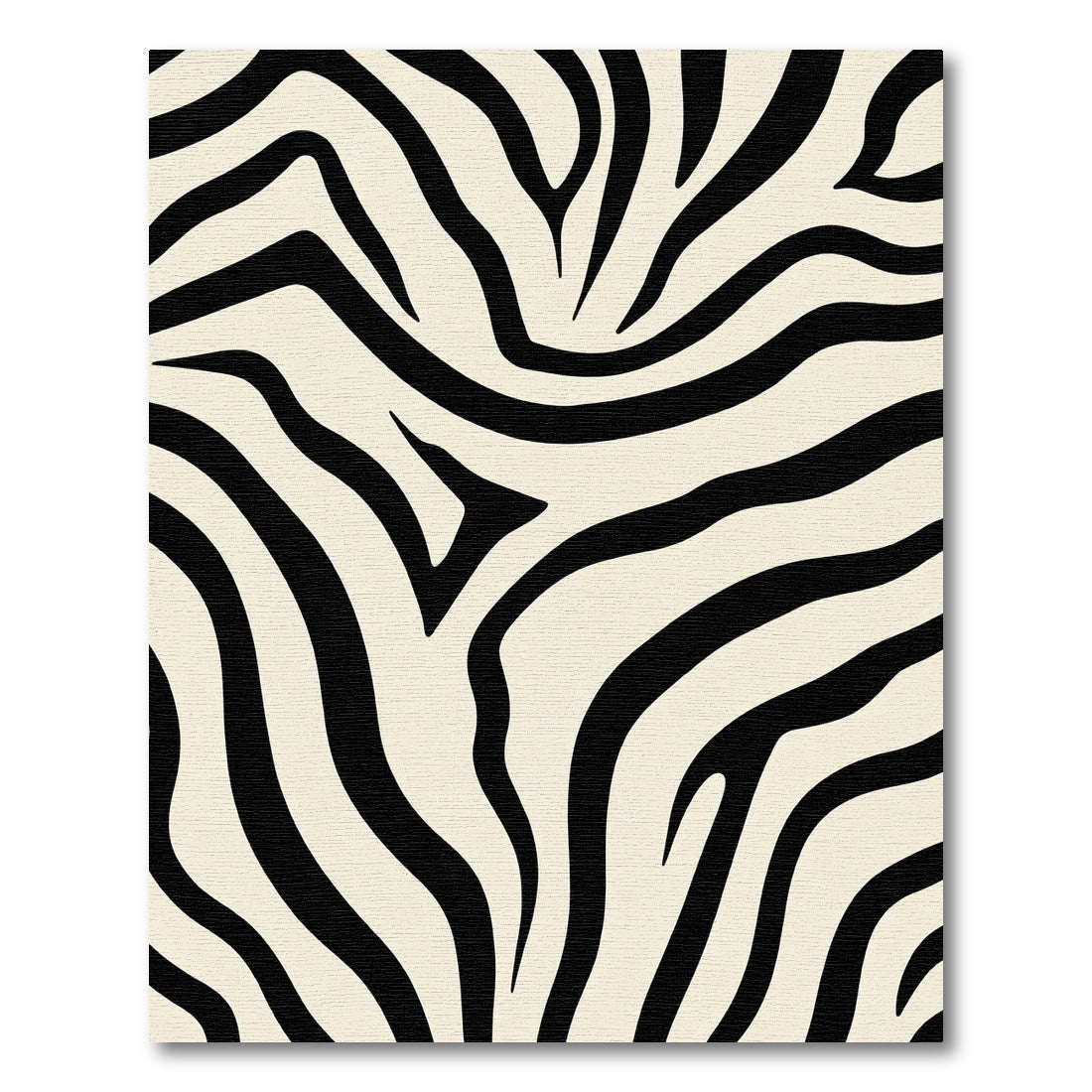 Cream Black Zebra Stripe Rug
