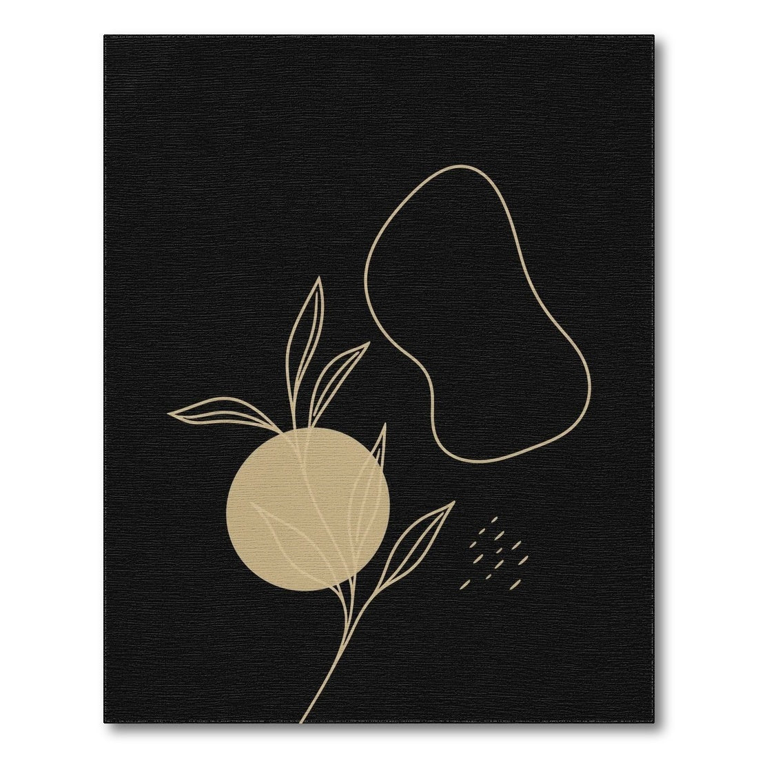 Beige and Neutral Leaf Beige Abstract Leaf Area Rug