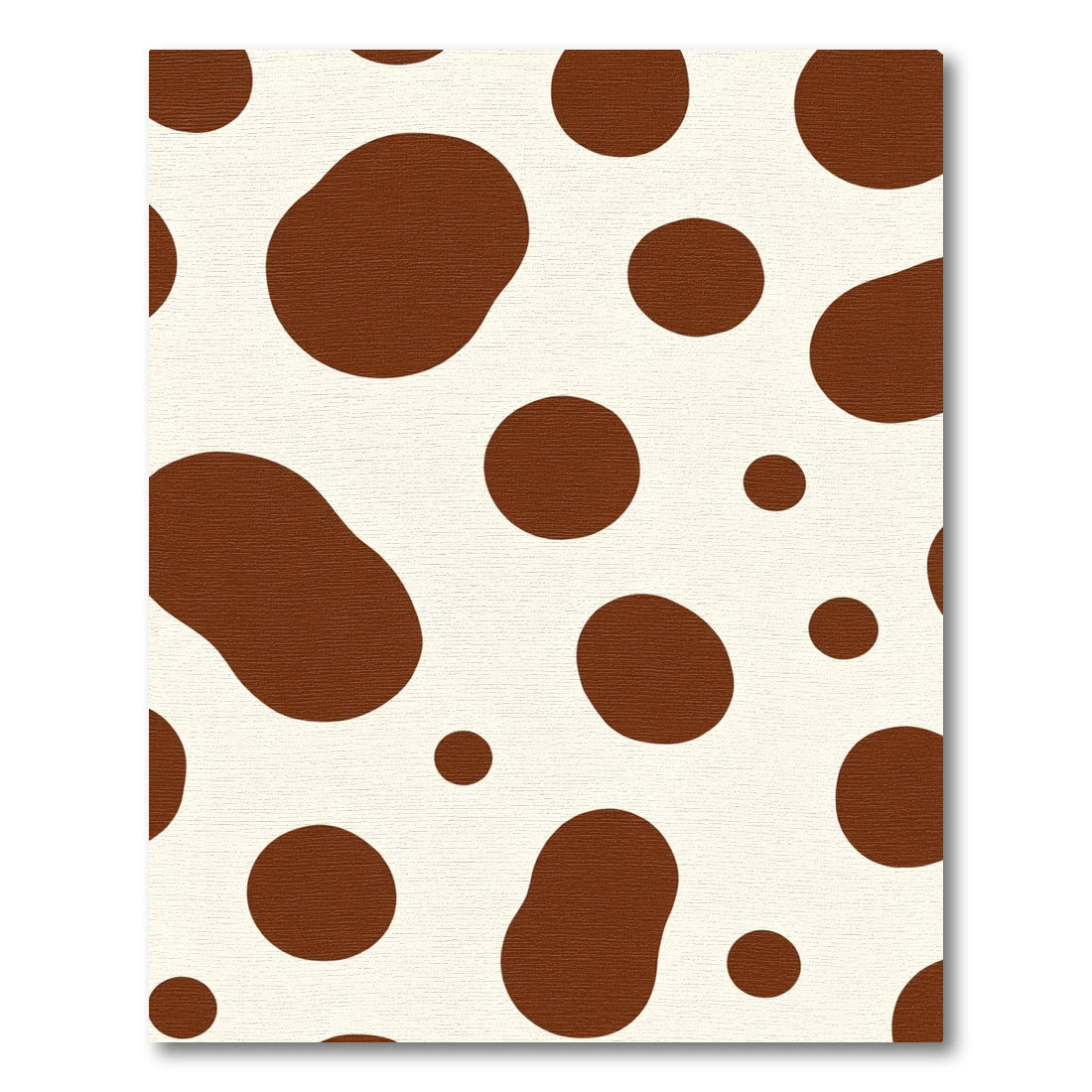 Brown Cream Blobs Spots Rug