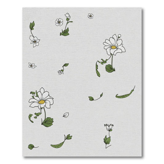 White Daisy Garden Bloom Rug