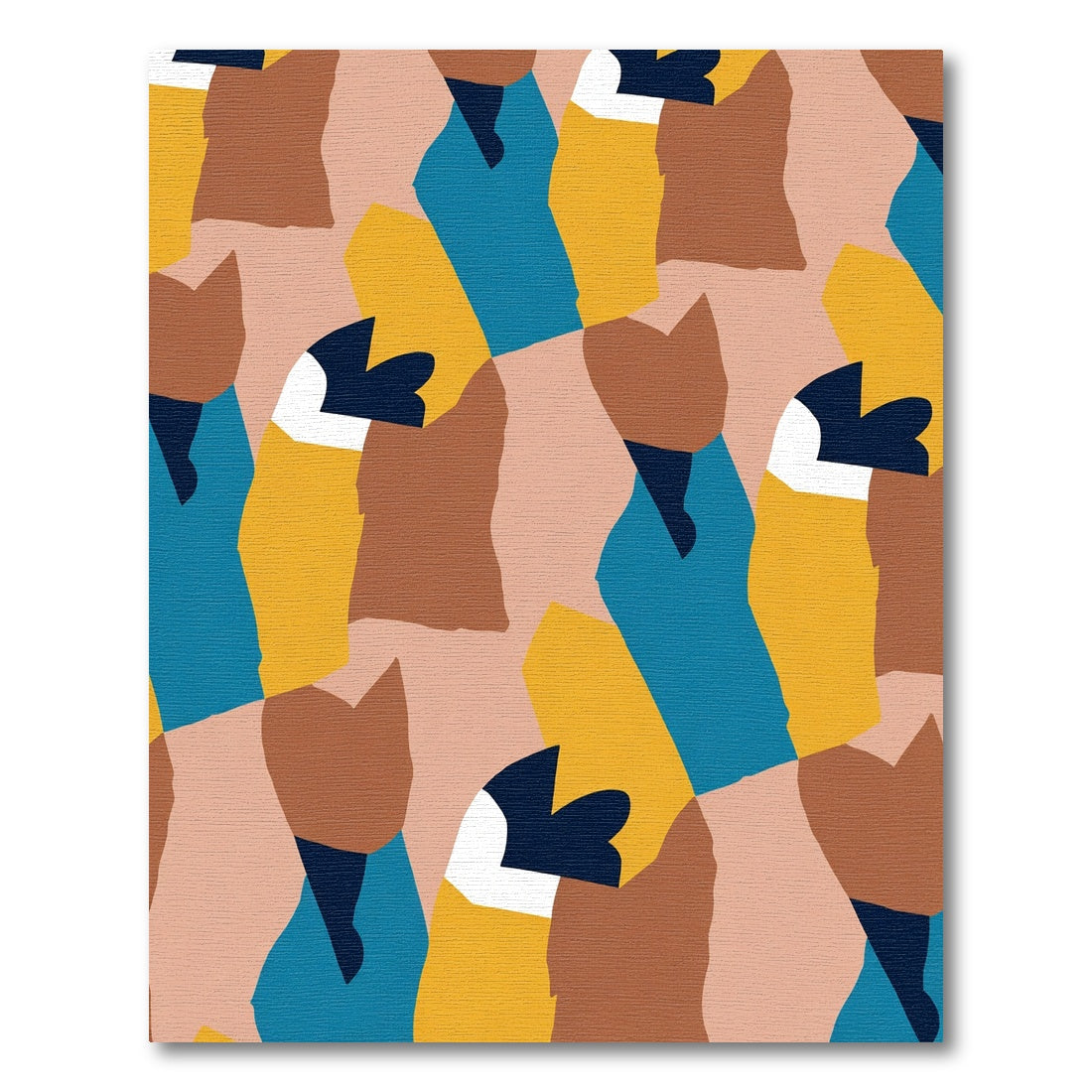 Abstract Geometric Forms Earthy Tones Rug