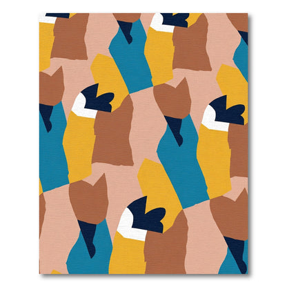 Abstract Geometric Forms Earthy Tones Rug