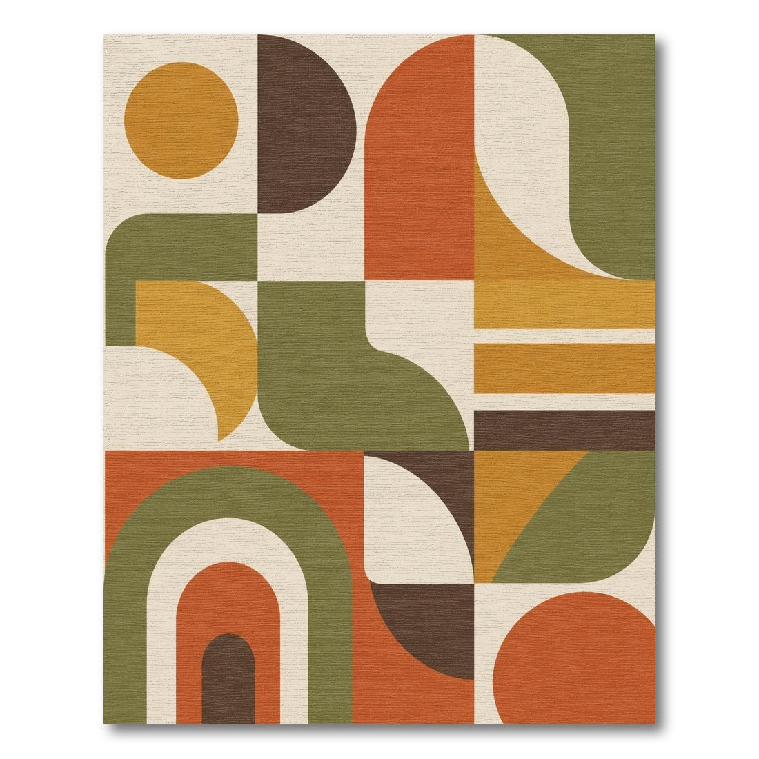 Bold Geometric Area Rug in Earth Tones