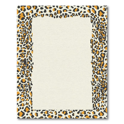 Bold Leopard Spot Border Rug